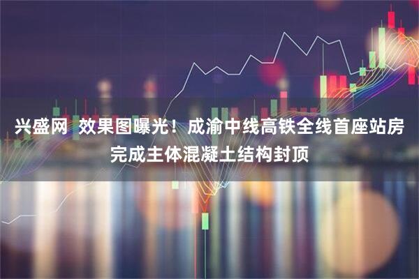 兴盛网  效果图曝光！成渝中线高铁全线首座站房完成主体混凝土结构封顶